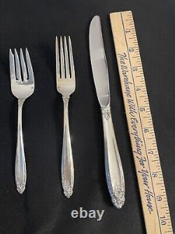 Vintage Prelude Sterling silver flatware 4-piece place setting No Monogram