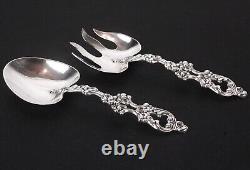 Vintage Silvercraft Sterling Silver Salad Serving Set Spoon & Fork Silver Craft