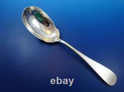 Vintage Sterling Silver Berry Spoon with Hammered Handle (#4079)