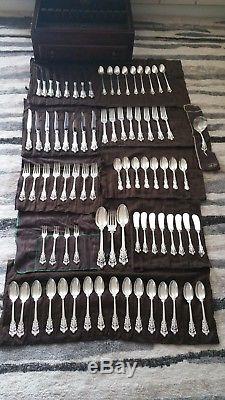 Vintage Wallace Grand Baroque Sterling Silver 81 pcs Flatware
