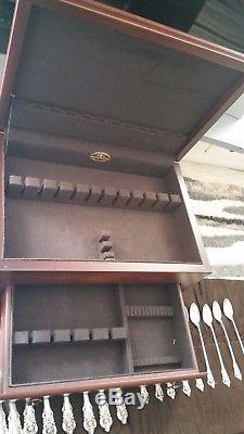 Vintage Wallace Grand Baroque Sterling Silver 81 pcs Flatware