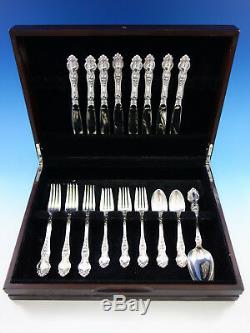 Violet by Wallace Sterling Silver Flatware Service for 8 Set 34 pcs no monograms