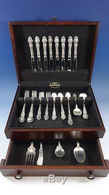 Violet by Wallace Sterling Silver Flatware Set For 8 Service 52 Pieces No Monos