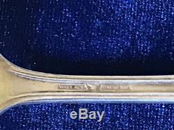 Vtg Wallace Sterling Silver Flatware Rose Point Pattern-55 Pieces + Case