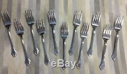 WALLACE FRENCH REGENCY STERLING SILVER Vintage 48 Pc Silver Flatware Set W Chest