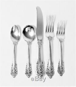 WALLACE GRANDE BAROQUE Sterling Silver Dinner Flatware, 5 piece Place Setting
