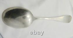 W. Faber & Sons Sterling Silver Bright Engraved Art Nouveau Serving Spoon 9-1/2
