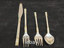 Wallace Golden Aegean Weave Sterling Silver 4 Piece Place Setting