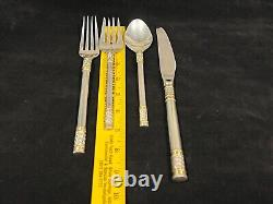 Wallace Golden Aegean Weave Sterling Silver 4 Piece Place Setting