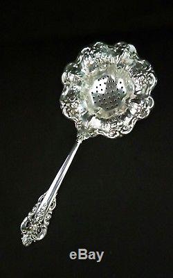 Wallace Grand Baroque Sterling Silver Tea Strainer
