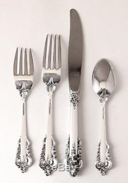 Wallace Grande Baroque 925 sterling Silver 4PC 4 pc place setting set fork spoon