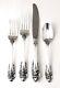 Wallace Grande Baroque 925 Sterling Silver 4 Place Setting Set Fork Spoon Knife