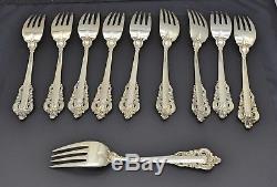 Wallace Grande Baroque Sterling Silver 41pc Flatware Set Nice Preowned Condition