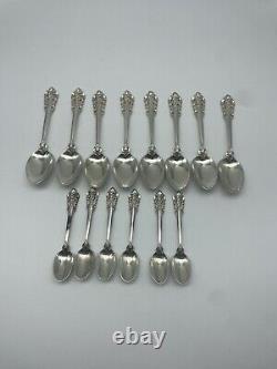 Wallace Grande Baroque Sterling Silver Demitasse 6-4 1/8 And 8-5 3/4 Spoons