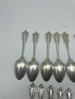 Wallace Grande Baroque Sterling Silver Demitasse 6-4 1/8 And 8-5 3/4 Spoons