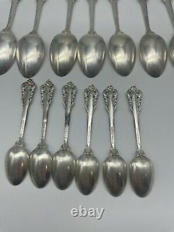 Wallace Grande Baroque Sterling Silver Demitasse 6-4 1/8 And 8-5 3/4 Spoons