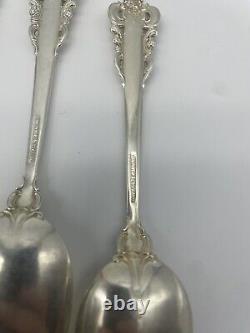 Wallace Grande Baroque Sterling Silver Demitasse 6-4 1/8 And 8-5 3/4 Spoons