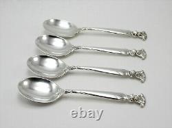 Wallace Romance of the Sea Sterling Silver Cream Soup Spoons Set of 4 6