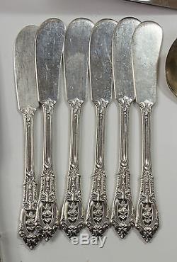 Wallace Rose Point 118 Piece Sterling Silver Flatware Set