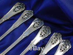 Wallace Rose Point Sterling Silver Dinner Forks & Soup Spoons