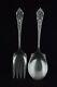 Wallace Rose Point Sterling Silver Salad Serving Set Fork & Spoon 9 No Mono