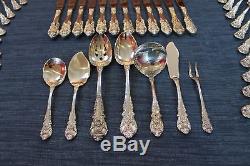 Wallace Sir Christopher Sterling Silver Flatware 91 Piece Silverware Set For 12