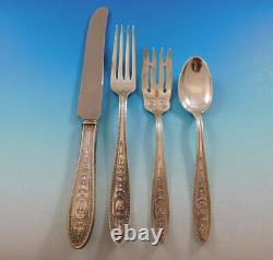 Wedgwood by International Sterling Silver Flatware Set for 12 Service 48 Pieces