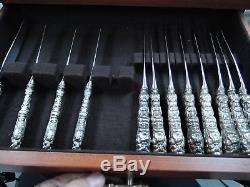 Whiting Lily Set Antique Dinner 91 Pieces American Sterling Silver