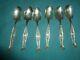 Whiting Sterling Silver 6 Dessert Spoons Teaspoon Rare