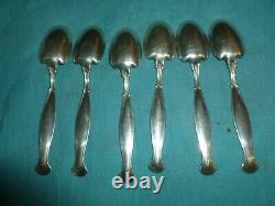 Whiting Sterling Silver 6 Dessert Spoons Teaspoon rare