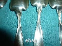 Whiting Sterling Silver 6 Dessert Spoons Teaspoon rare