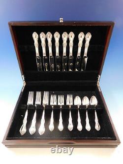 Wild Rose by International Sterling Silver Flatware Set for 8 Service 32 pieces