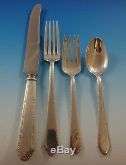 William & Mary by Lunt Sterling Silver Flatware Set For 8 Service 35 Pieces