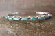 Zuni Indian Sterling Silver Turquoise Row 8 Stone Bracelet By M. Hannaweeka