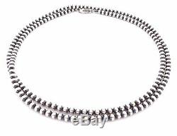 30 Navajo Perles En Argent Sterling De 5 MM Collier Perles