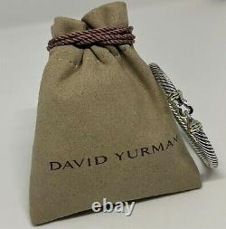 $525 David Yurman 925 Sterling Silver 5mm Cable Buckle Bracelet Avec 18k Gold