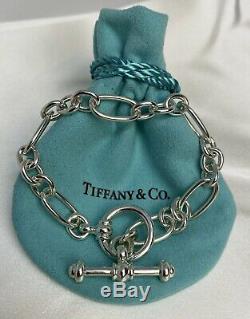 650 $ Tiffany & Co Paloma Picasso Argent 925 Groove Lien Bracelet À Breloque