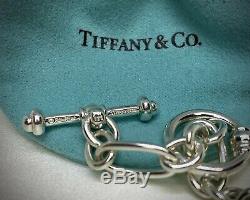 650 $ Tiffany & Co Paloma Picasso Argent 925 Groove Lien Bracelet À Breloque
