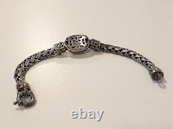 Améthyste & Argent Sterling. Bracelet en chaîne de blé 925