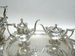 Antique 7 Pces Gorham Sterling Plymouth Tea Set W Kettle & Large Tray 178 Troy Oz