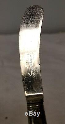 Antique Nacre Petit Handled En Argent Sterling Mounted Couteaux Silverplate