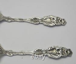 Antique Ornate Sperling Silver Spoon & Fourche Serti 9 Longues 254 Grams