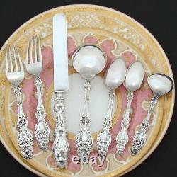 Antique Whiting Lily American Sterling Silver 47 Pc Service Pour 6, 5 Srvg Pcs