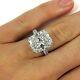 Argent 925 4,32 Ct Off White Radiant Moissanite Engagement Party Bague