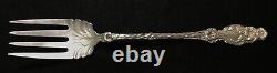Argent Sterling Flatware Whiting Lily Salad Servir Fourche Rare