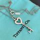 Authentique Collier Clé Cœur Tiffany En Argent Sterling 925 De 18 Pouces, Tout Neuf