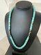Blue Turquoise Heishi Sterling Silver Collier Navajo Pearls Stab 8mm 20 970