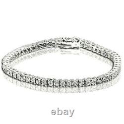 Bracelet De Tennis Femme 5 Ct Avec Diamants Authentiques Naturels En Argent Sterling