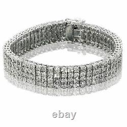 Bracelet De Tennis Pour Hommes Avec Diamants Naturels En Argent Sterling 1.50 Carats