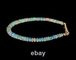 Bracelet Naturel Éthiopien Opale 925 Sterling Silver Healing Gemstone Femmes Cadeau Femmes